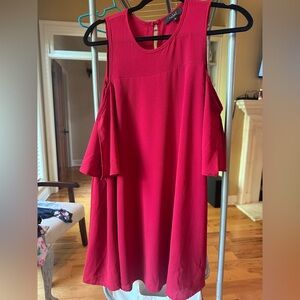 Red Cut Out Tie Front Midi Sundress